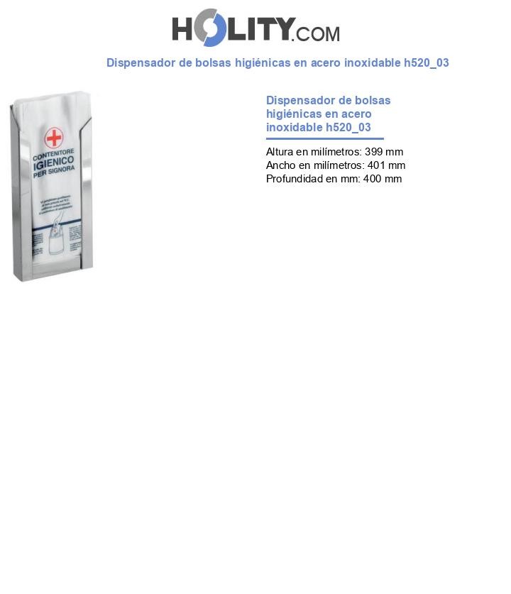 Dispensador de bolsas higiénicas en acero inoxidable h520_03