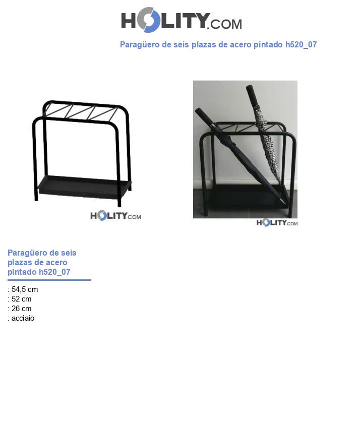 Paragüero de seis plazas de acero pintado h520_07
