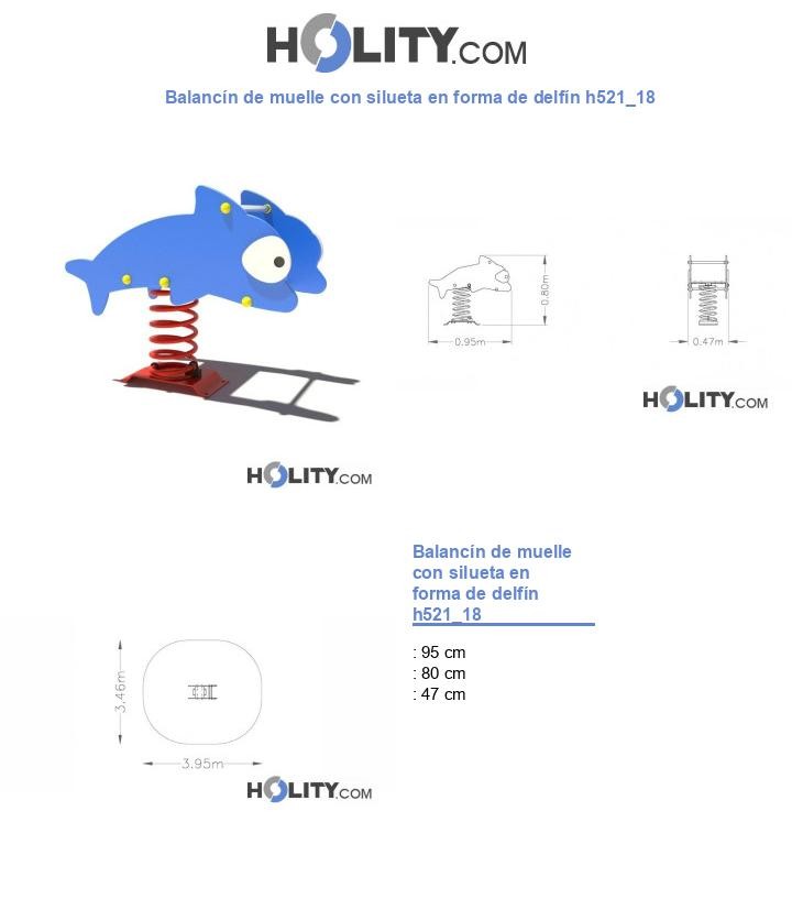 BalancÃn de muelle con silueta en forma de delfÃn h521_18