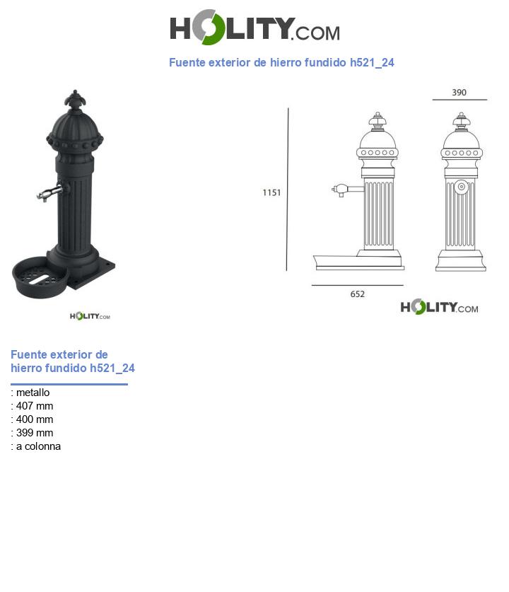 Fuente exterior de hierro fundido h521_24
