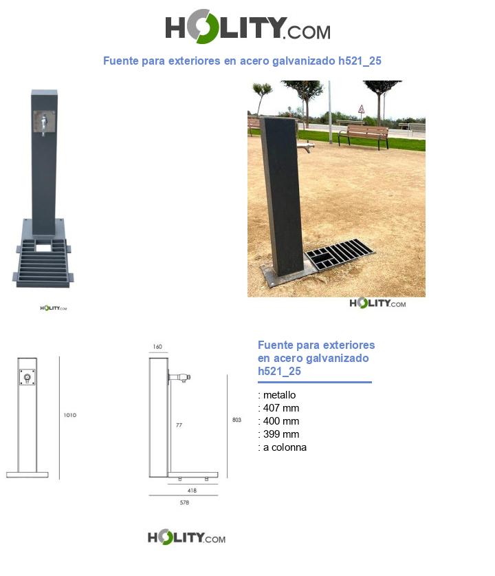 Fuente para exteriores en acero galvanizado h521_25