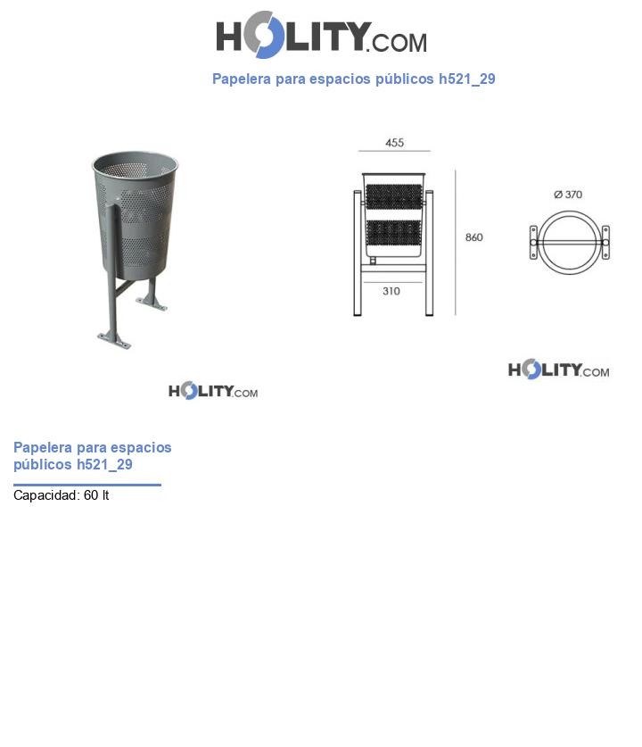 Papelera para espacios públicos h521_29