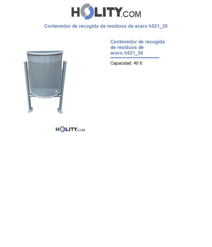 Contenedor de recogida de residuos de acero h521_30
