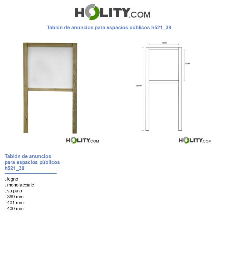 Tablón de anuncios para espacios públicos h521_38