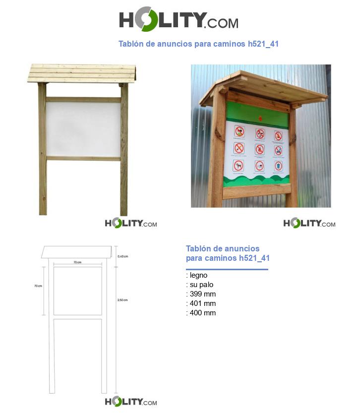 Tablón de anuncios para caminos h521_41