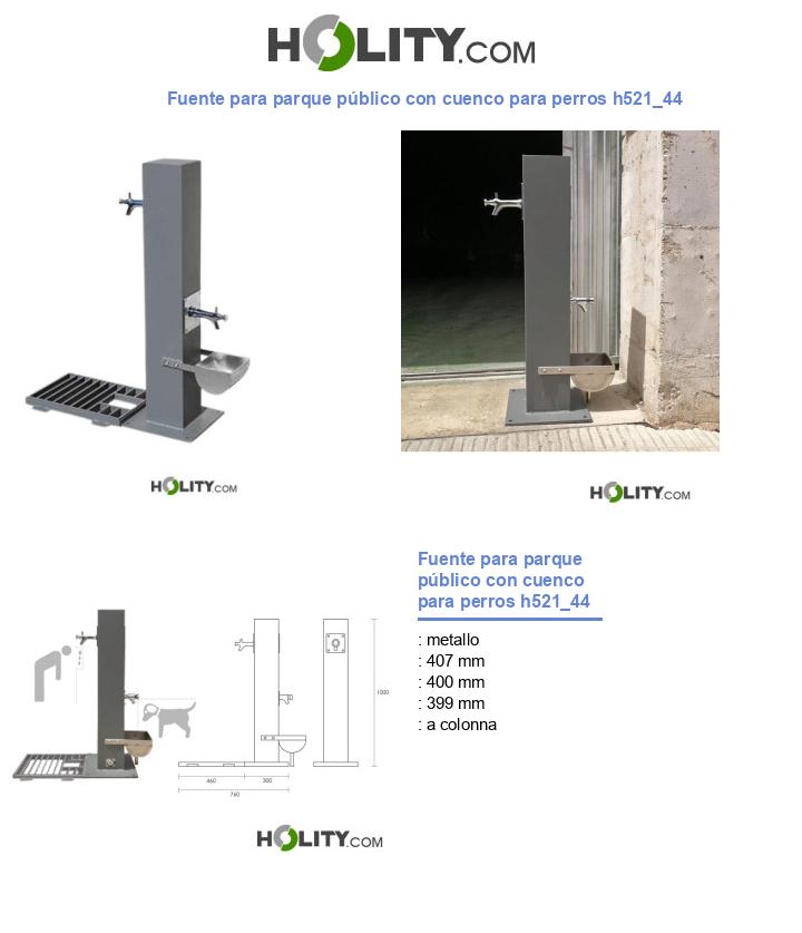 Fuente para parque público con cuenco para perros h521_44