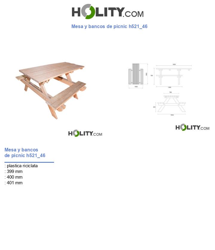 Mesa y bancos de picnic h521_46