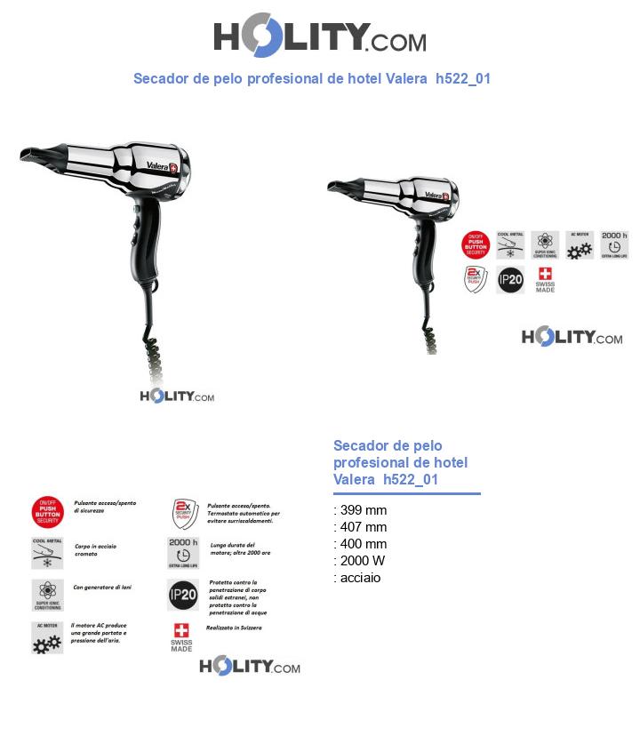 Secador de pelo profesional de hotel Valera  h522_01