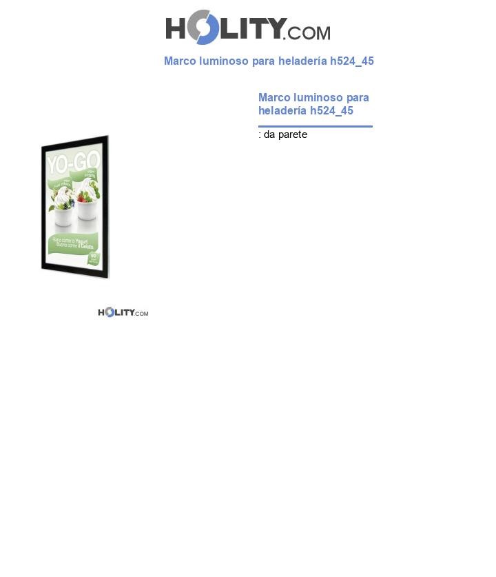 Marco luminoso para heladerÃa h524_45