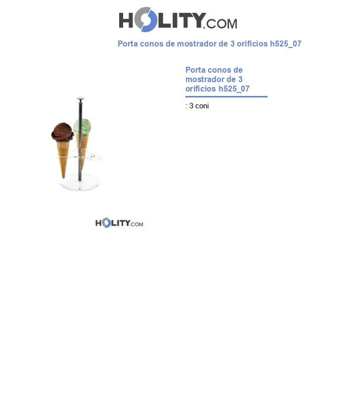 Porta conos de mostrador de 3 orificios h525_07