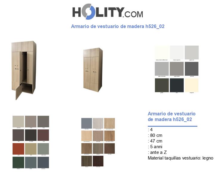 Armario de vestuario de madera h526_02