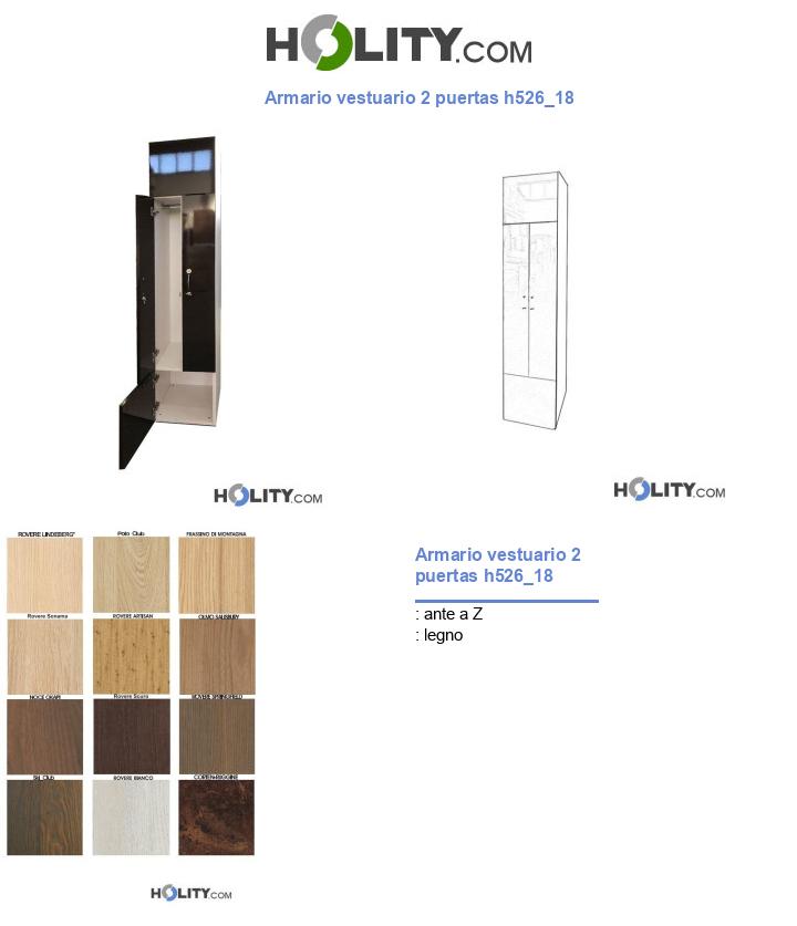 Armario vestuario 2 puertas h526_18