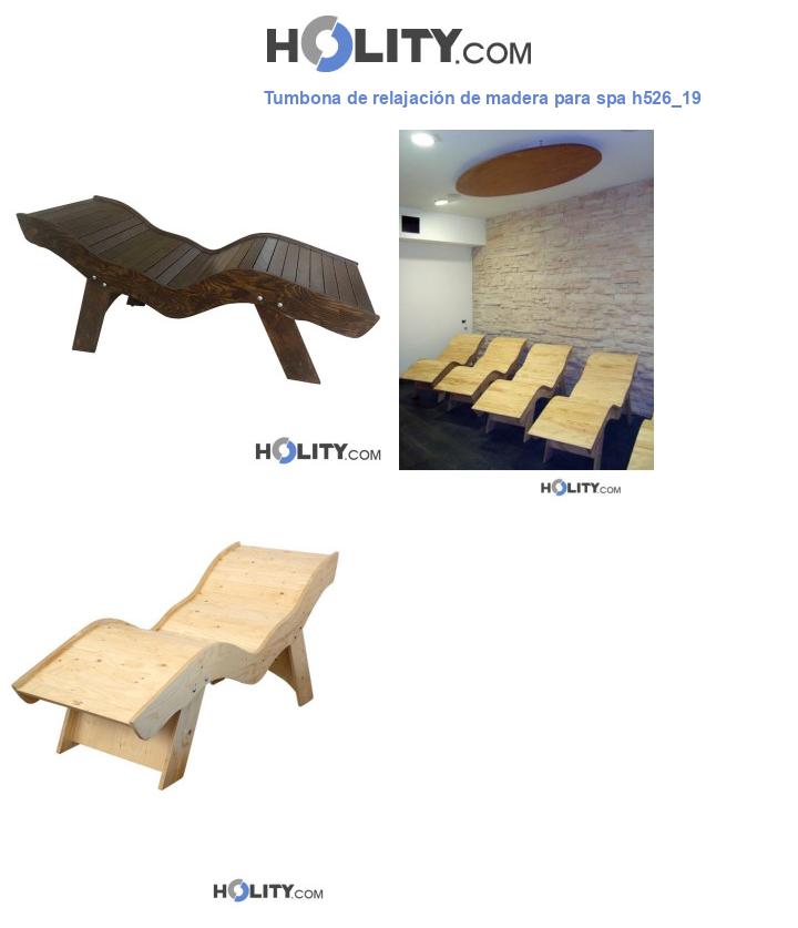 Tumbona de relajación de madera para spa h526_19
