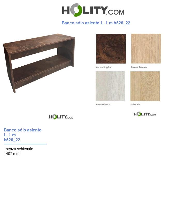 Banco sólo asiento L. 1 m h526_22