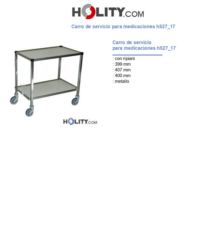 Carro de servicio para medicaciones h527_17