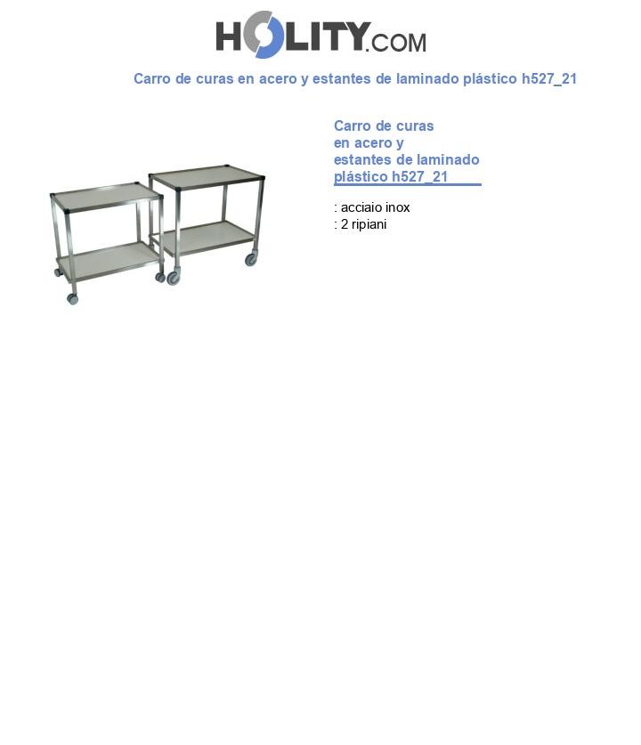 Carro de curas en acero y estantes de laminado plástico h527_21