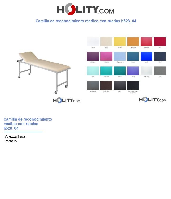 Camilla de reconocimiento médico con ruedas h528_04