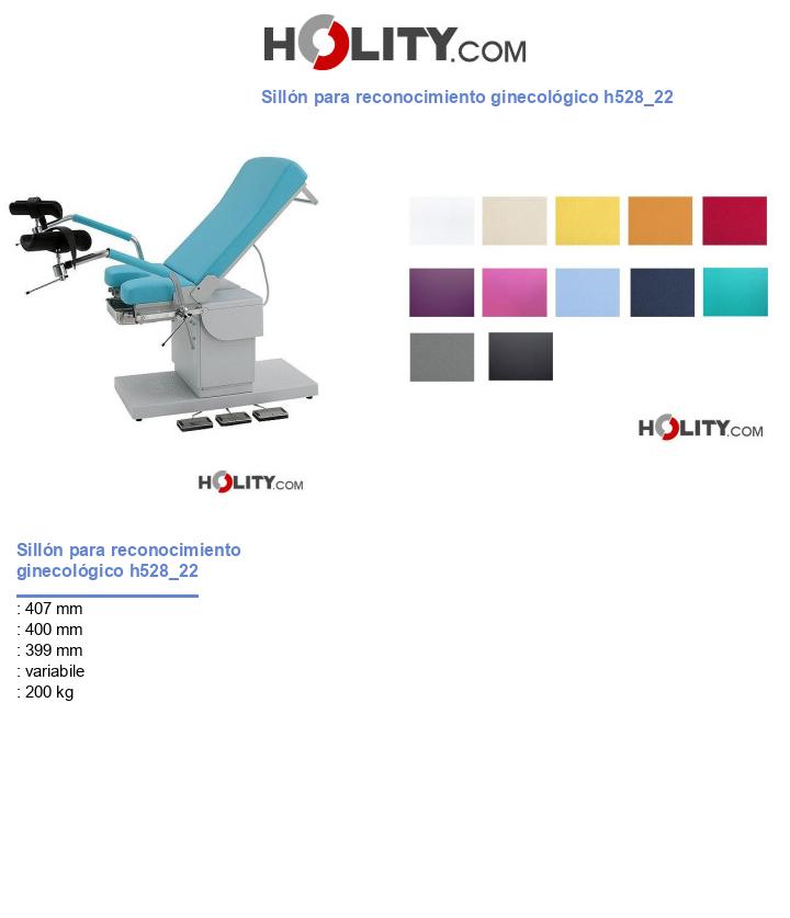 Sillón para reconocimiento ginecológico h528_22