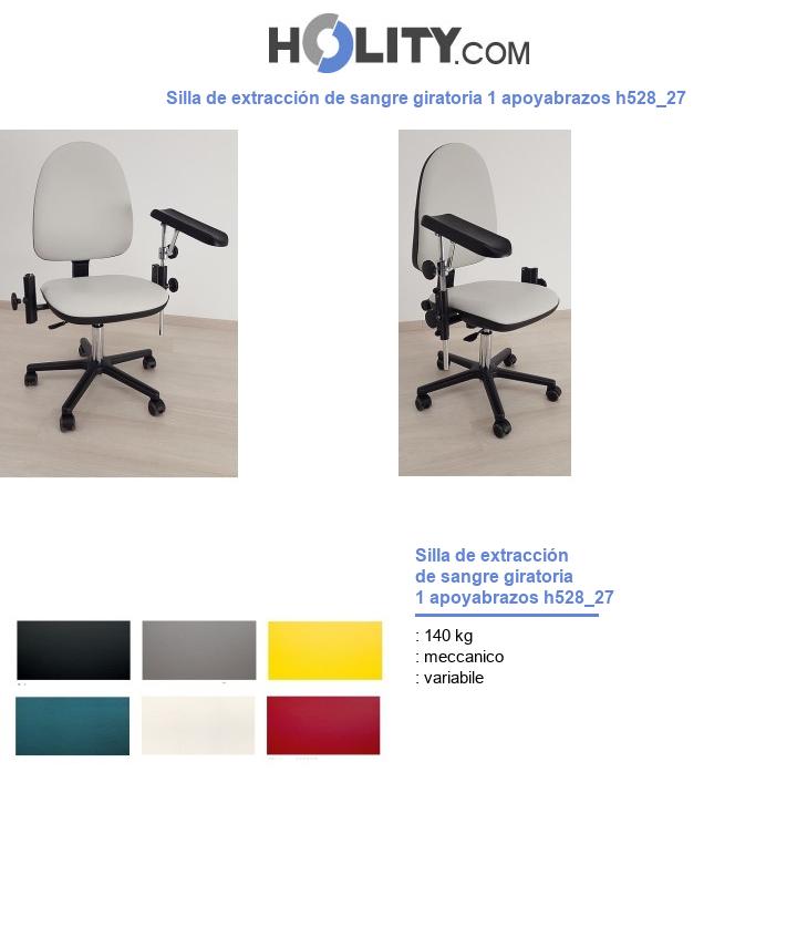 Silla de extracción de sangre giratoria 1 apoyabrazos h528_27