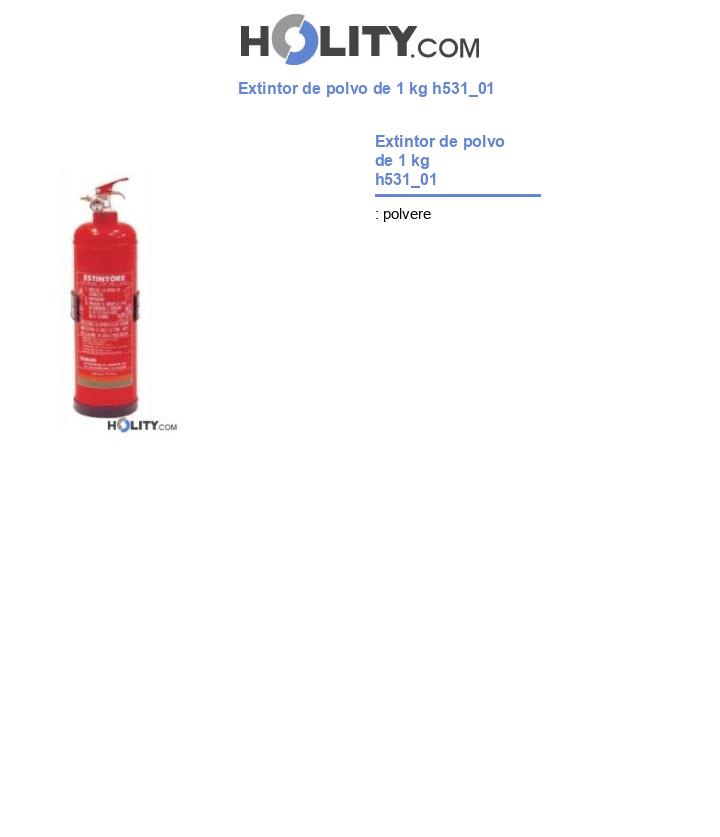 Extintor de polvo de 1 kg h531_01