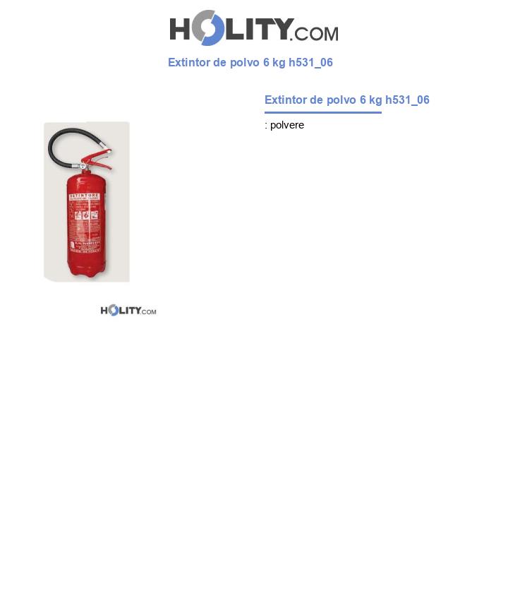 Extintor de polvo 6 kg h531_06