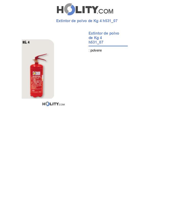 Extintor de polvo de Kg 4 h531_07