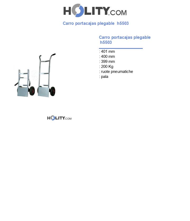 Carro portacajas plegable  h5503