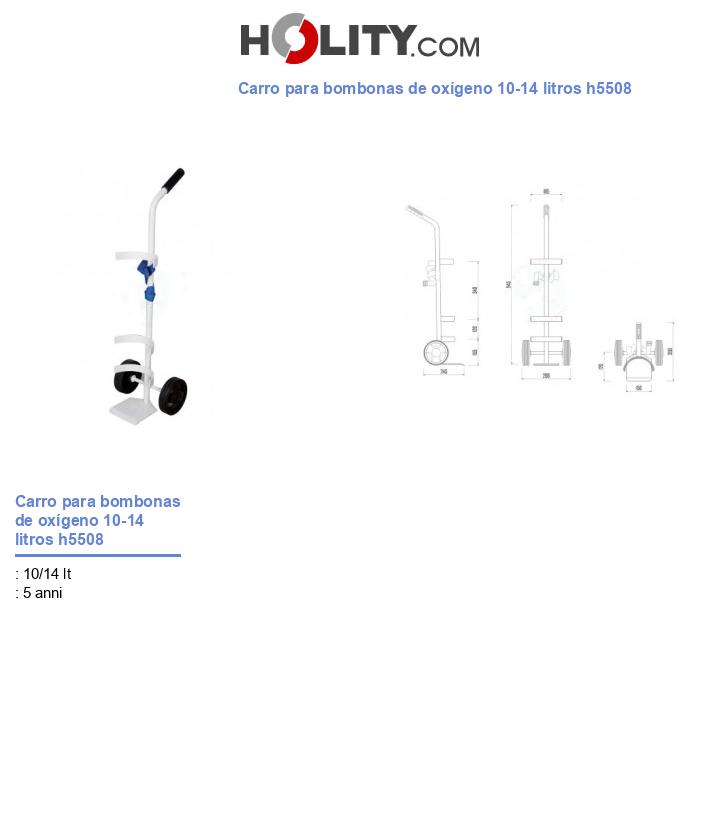 Carro para bombonas de oxígeno 10-14 litros h5508