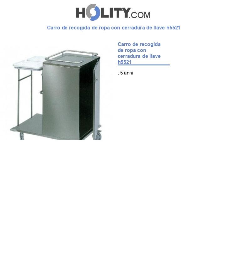 Carro de recogida de ropa con cerradura de llave h5521