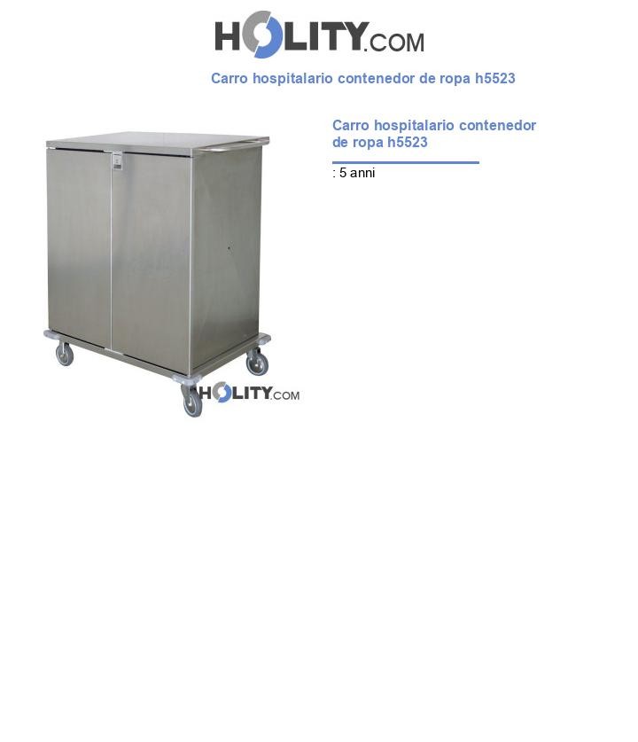 Carro hospitalario contenedor de ropa h5523