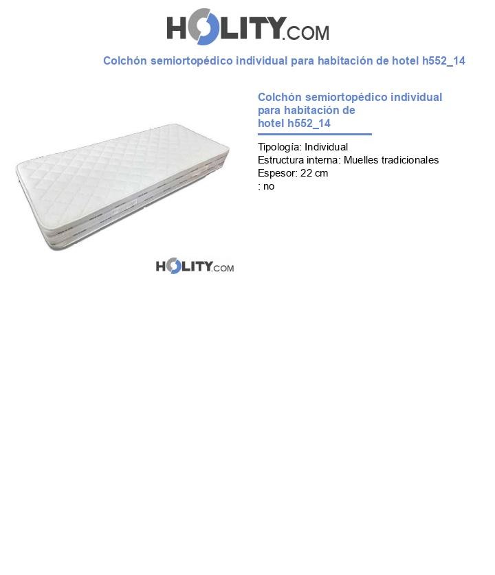 Colchón semiortopédico individual para habitación de hotel h552_14