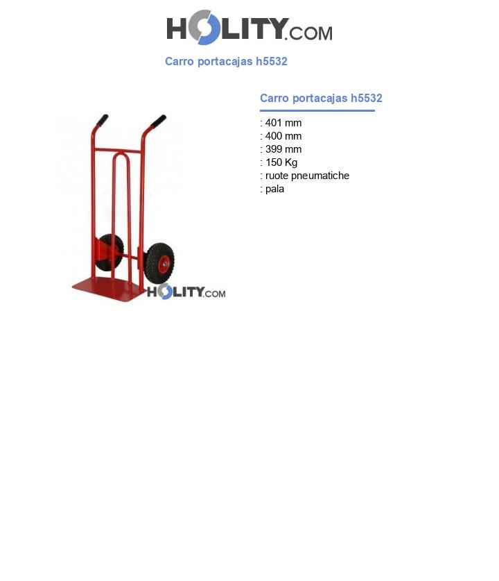 Carro portacajas h5532