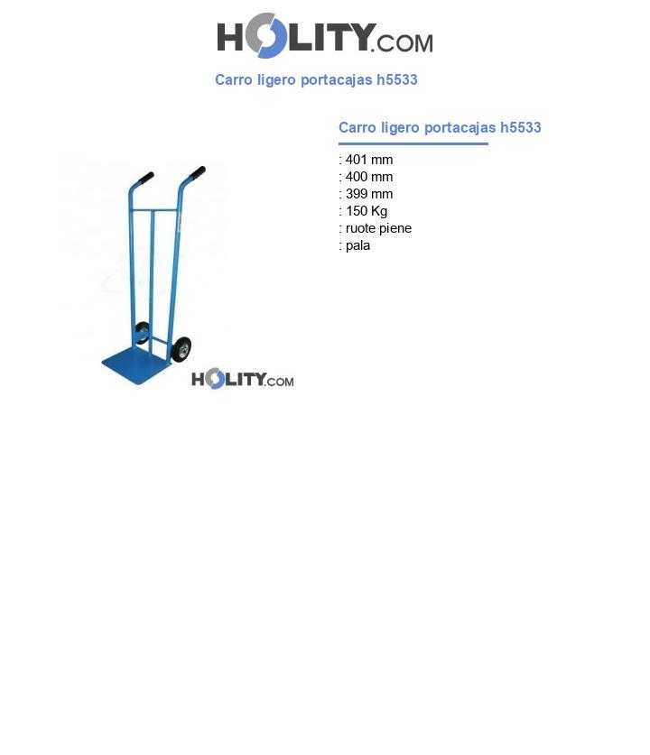 Carro ligero portacajas h5533