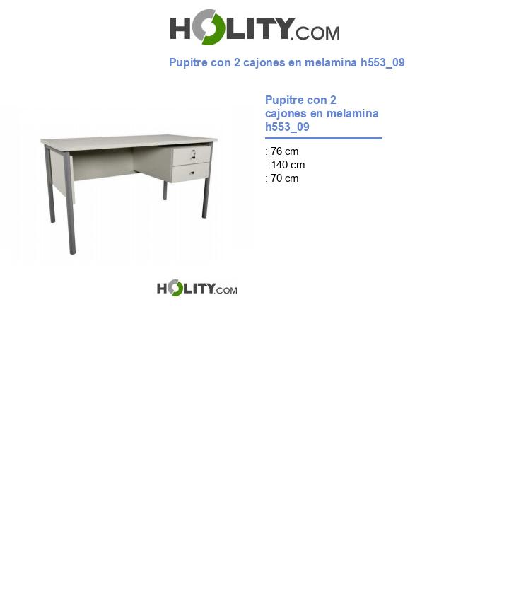 Pupitre con 2 cajones en melamina h553_09
