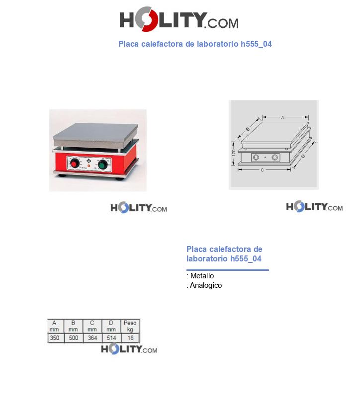 Placa calefactora de laboratorio h555_04
