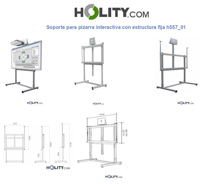Soporte para pizarra interactiva con estructura fija h557_01