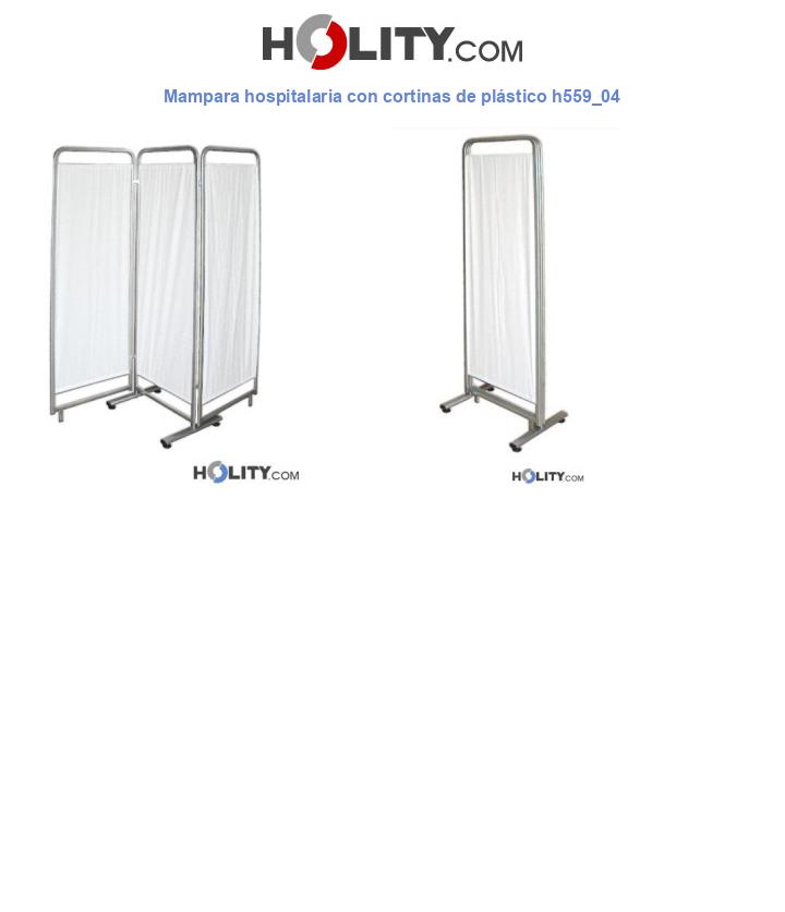 Mampara hospitalaria con cortinas de plástico h559_04