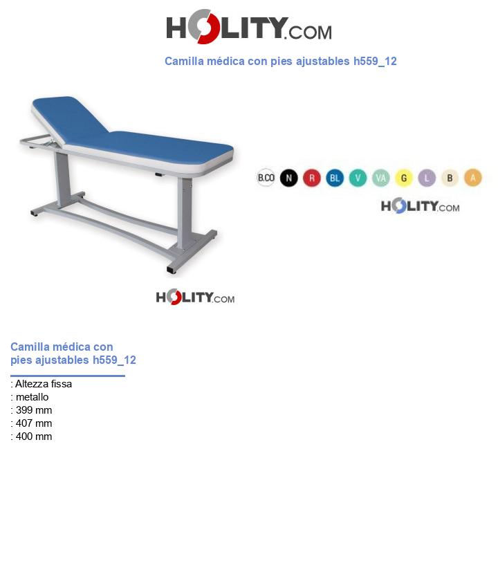 Camilla médica con pies ajustables h559_12
