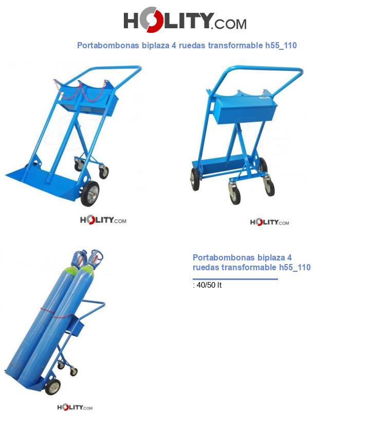 Portabombonas biplaza 4 ruedas transformable h55_110