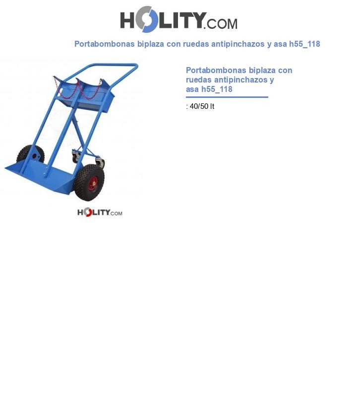 Portabombonas biplaza con ruedas antipinchazos y asa h55_118