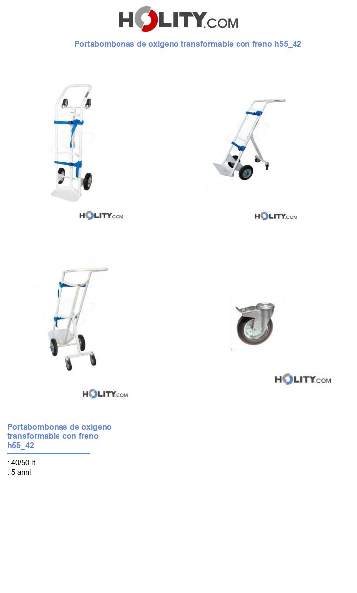 Portabombonas de oxígeno transformable con freno h55_42