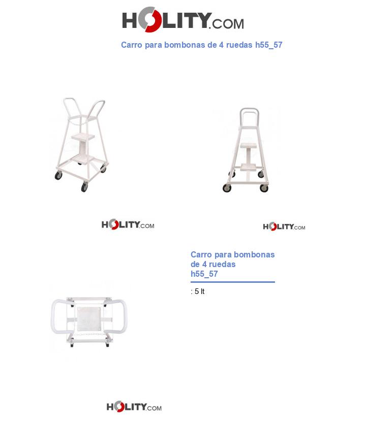 Carro para bombonas de 4 ruedas h55_57