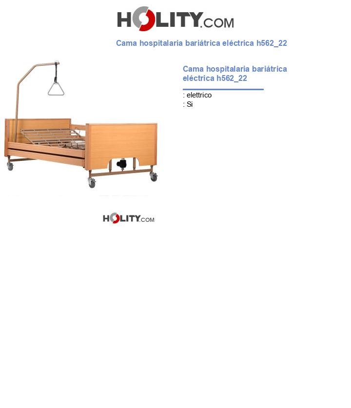 Cama hospitalaria bariátrica eléctrica h562_22