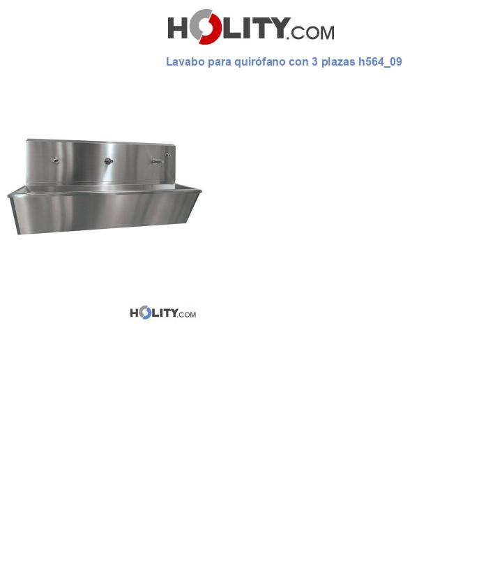 Lavabo para quirófano con 3 plazas h564_09
