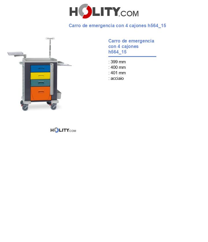 Carro de emergencia con 4 cajones h564_15