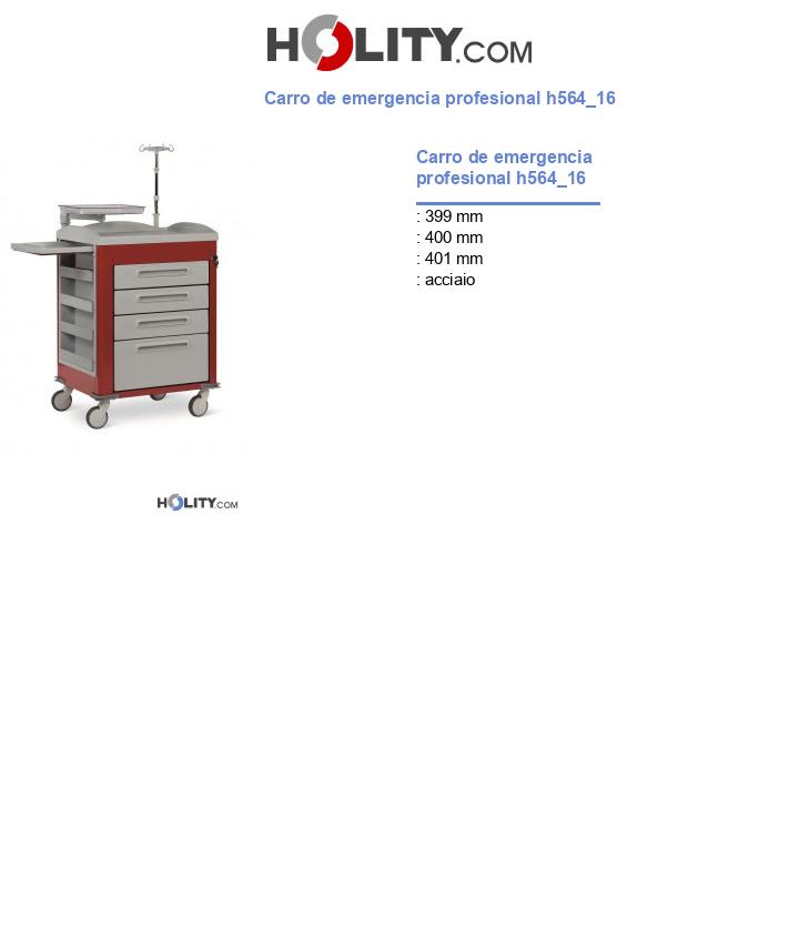 Carro de emergencia profesional h564_16