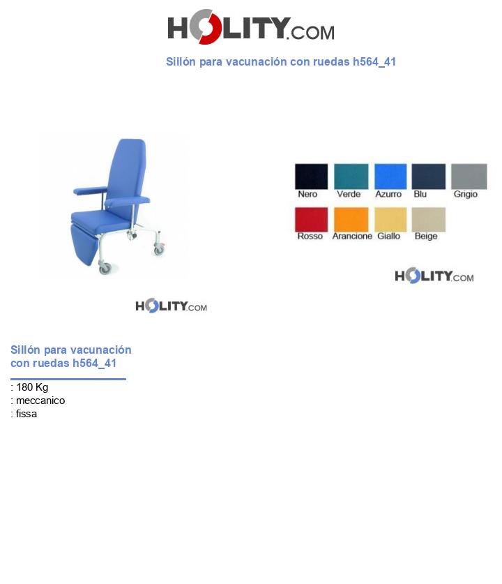 Sillón para vacunación con ruedas h564_41