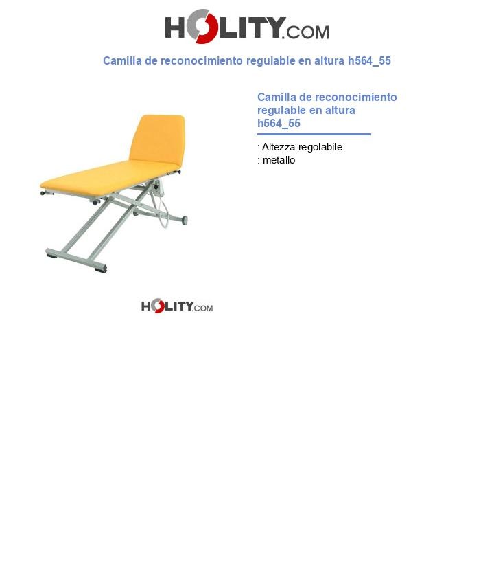 Camilla de reconocimiento regulable en altura h564_55