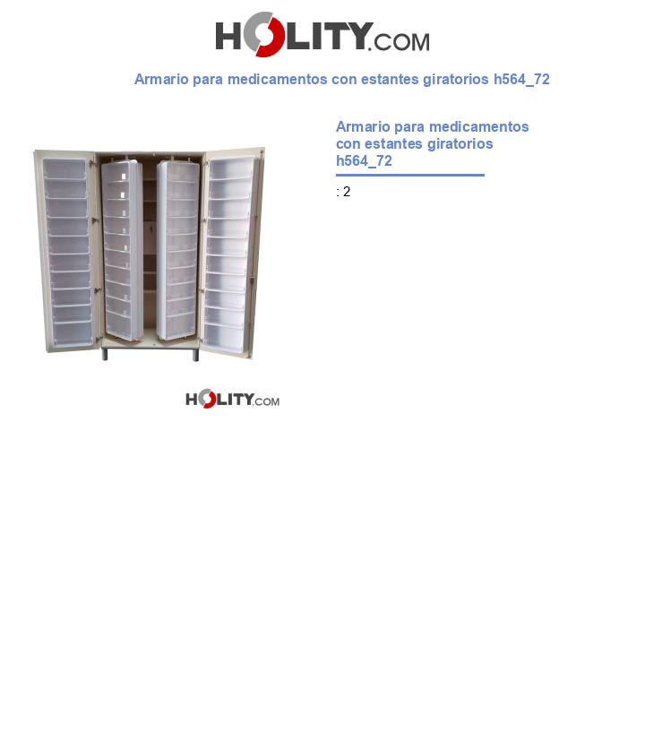Armario para medicamentos con estantes giratorios h564_72