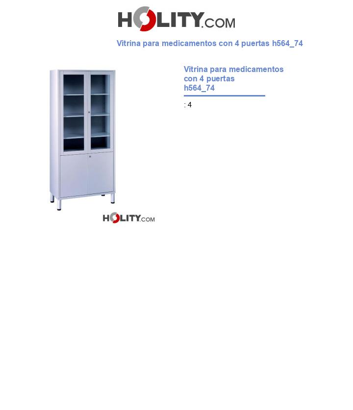 Vitrina para medicamentos con 4 puertas h564_74